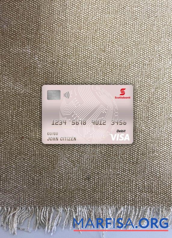 Printable Chile Scotiabank visa debit card photolook front example